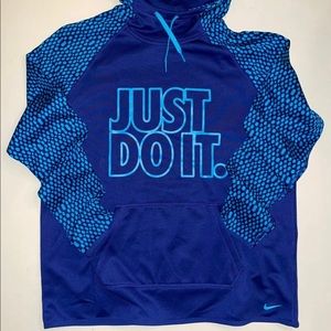 Nike Blue Bubble Pullover Polka Dot Sweatshirt Hoodie